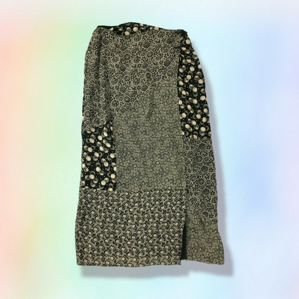 J.‎ Jill wrap maxi skirt 10 women's patchwork look 100% rayon